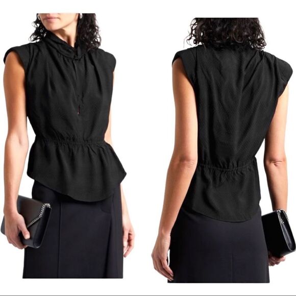 IRO Ailis textured woven peplum Top BNWT - Picture 3 of 5